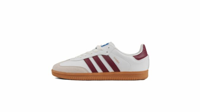 Adidas samba Blanc et Burgundy