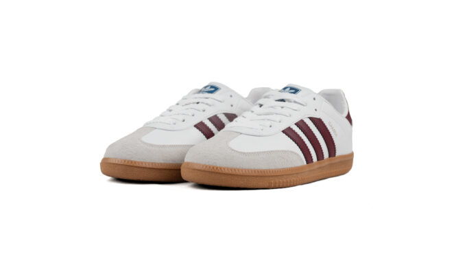 Adidas samba Blanc et Burgundy – Image 2