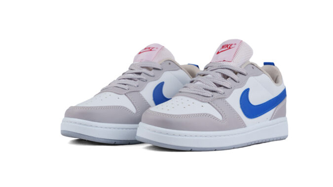 Nike Court Blanc Gris et Bleu – Image 2
