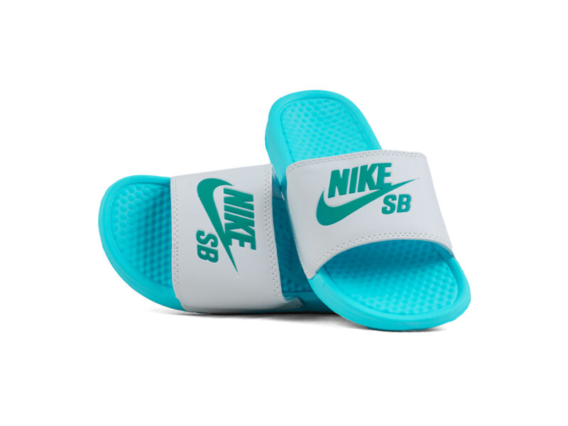Claquettes Nike SB Bleu Ciel Blanc