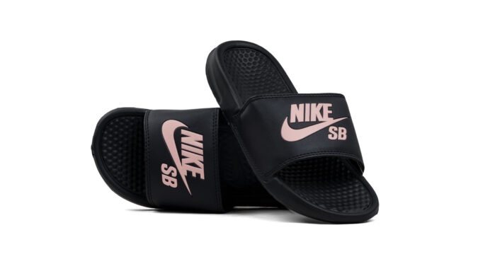 Claquettes Nike SB Noir Rose