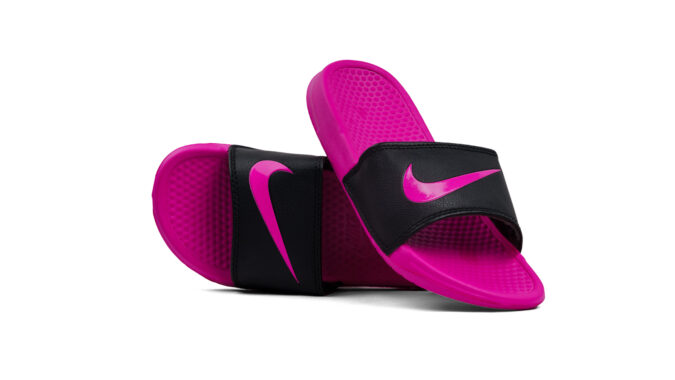 Claquettes Nike Rose Noir