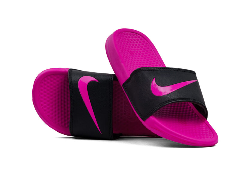 Claquettes Nike Rose Noir