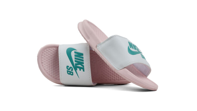 Claquettes Nike SB Rose Blanc