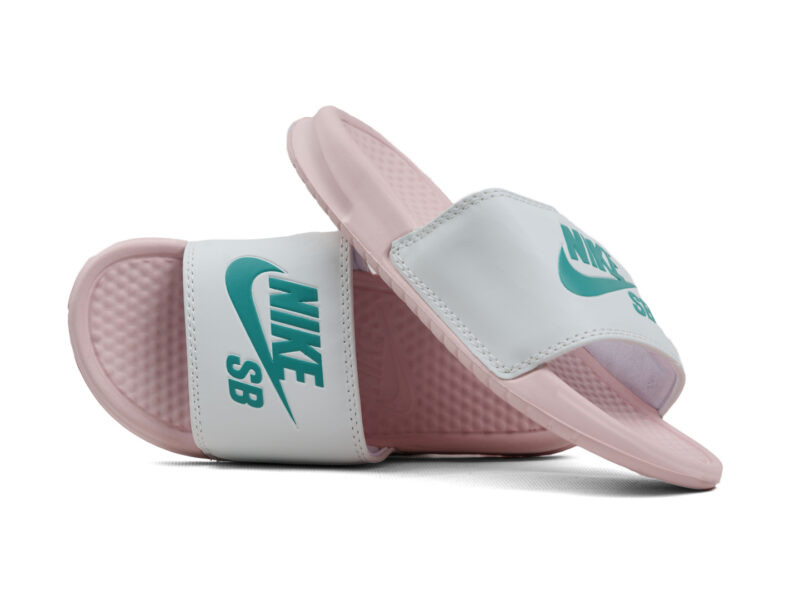 Claquettes Nike SB Rose Blanc