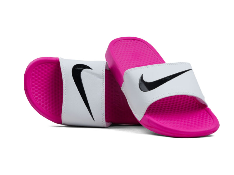 Claquettes Nike Rose Blanc